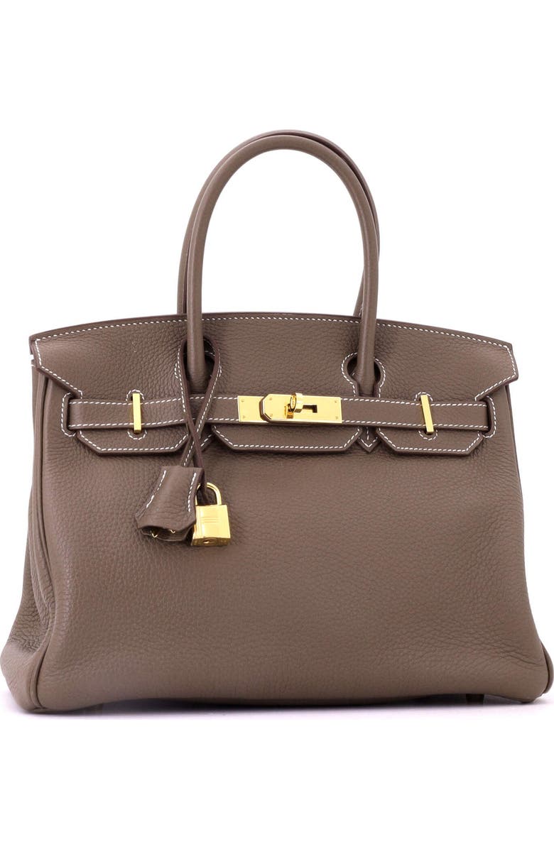 Pre-Owned Hermes Birkin Handbag Grey Togo with Gold Hardware 30, Alternate, color, Etoupe