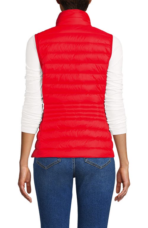 Lands' End Wanderweight Packable Ultralight Down Vest In Red