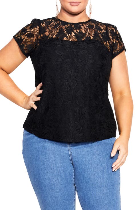 Nevaeh Lace Top (Plus)