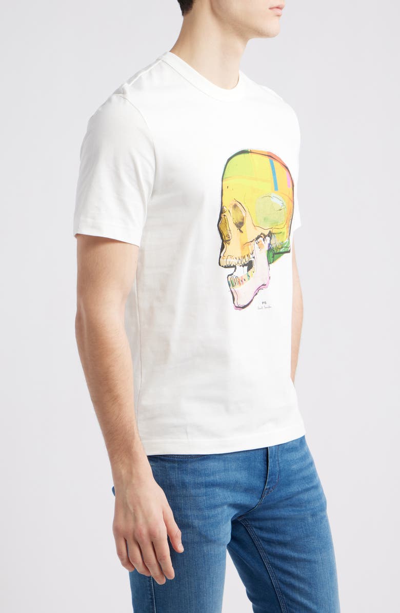 Paul Smith Skull Sketch Cotton Graphic T-Shirt, Alternate, color,