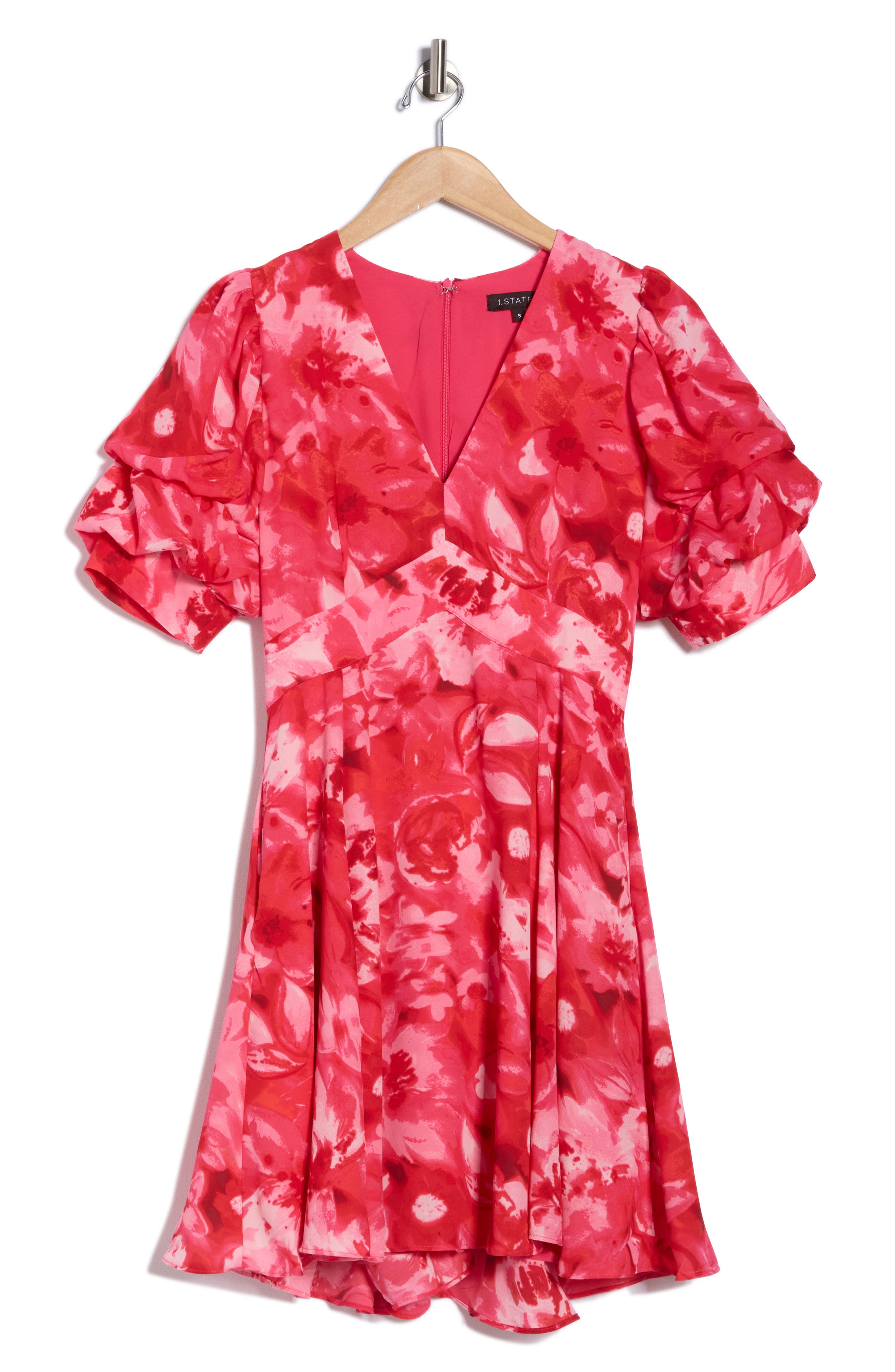 1.STATE Puff Sleeve Minidress