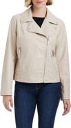 Vince Camuto Asymmetric Zip Faux Leather Jacket