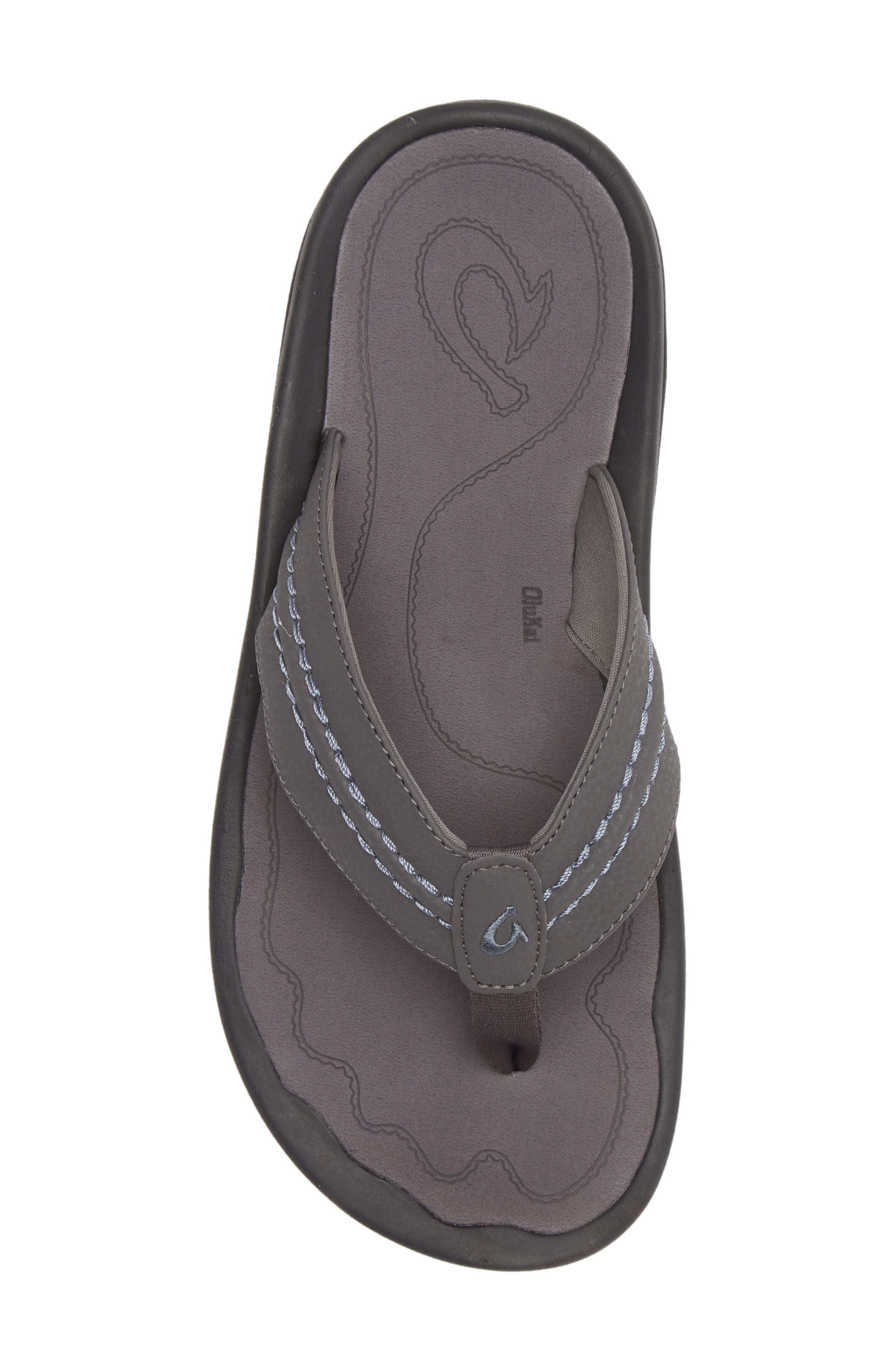 OluKai Hokua Flip Flop, Alternate, color, Pavement / Pavement
