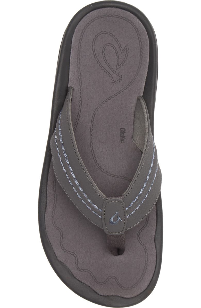 OluKai Hokua Flip Flop, Alternate, color, Pavement / Pavement