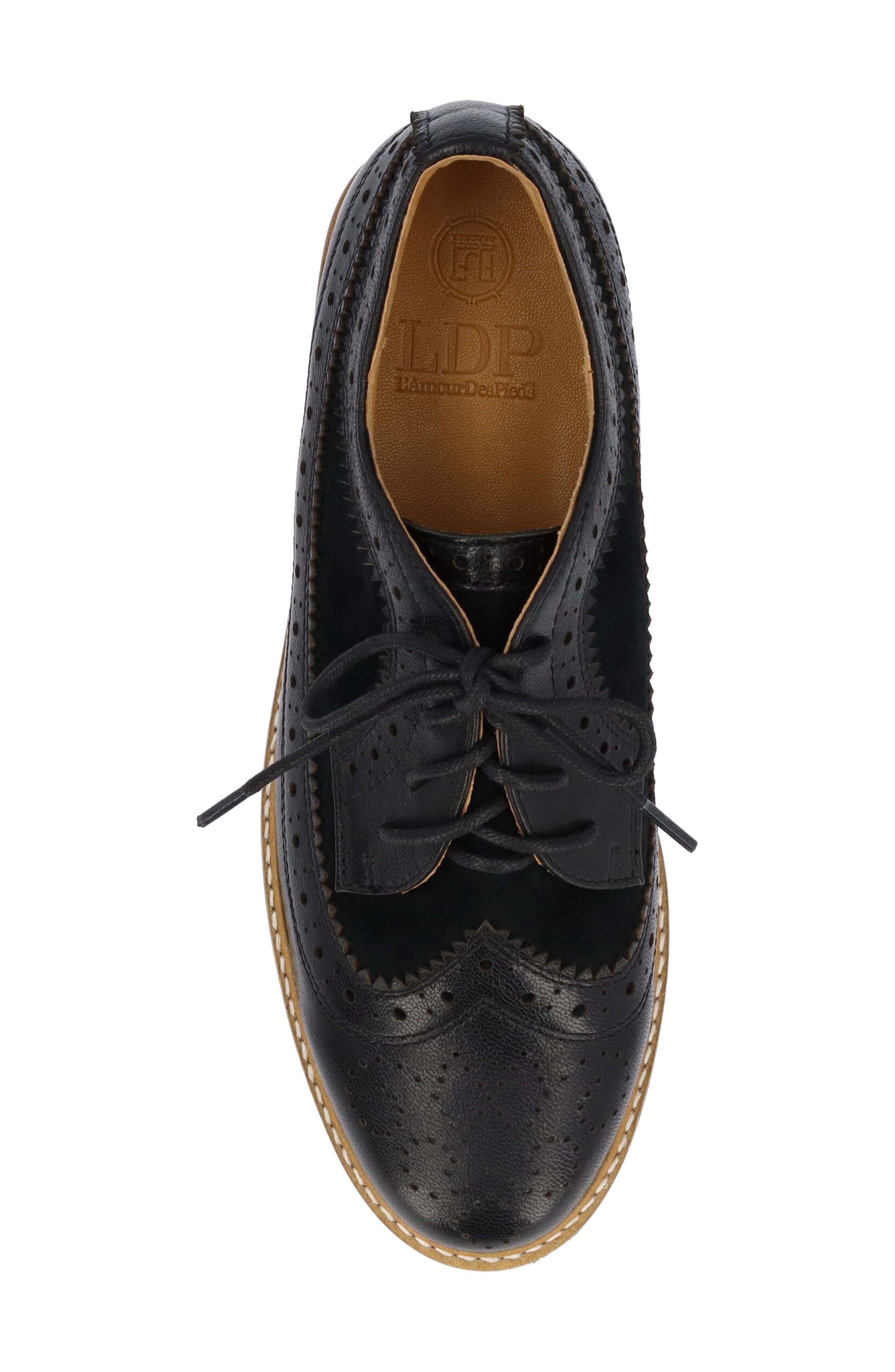 L'Amour des Pieds Zorielle Platform Oxford, Alternate, color, Black