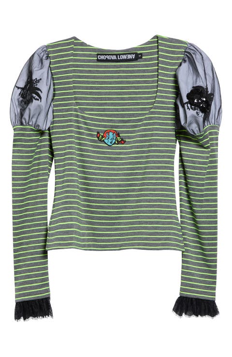 Pitch Striped Jersey Top