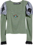 Chopova Lowena Pitch Striped Jersey Top