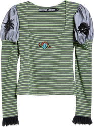 Chopova Lowena Pitch Striped Jersey Top