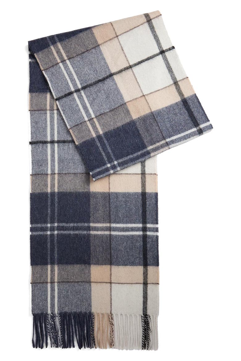 Tartan Cashmere Scarf, Alternate, color, LT BIRCHWOOD DRESS TARTAN