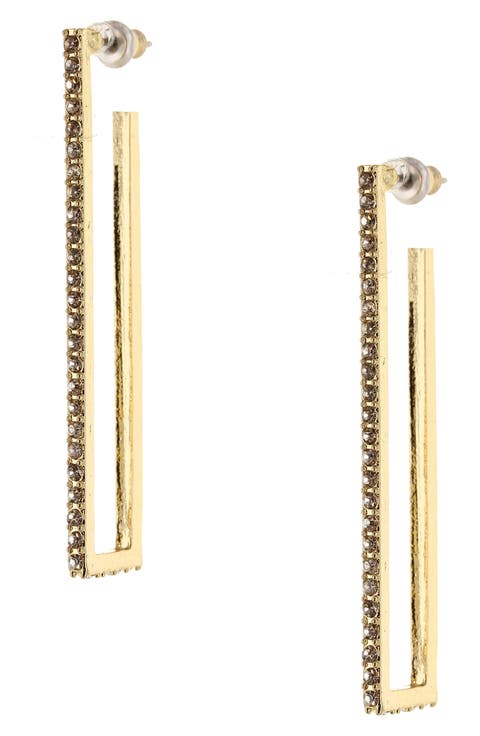 Rheanna Crystal Hoop Drop Earrings