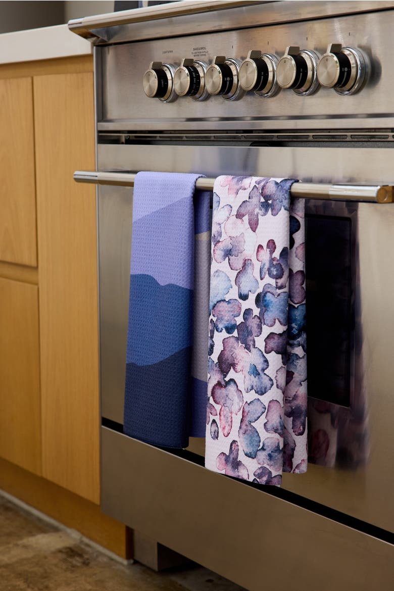 Kitchen Tea Towel Set, Alternate, color, Mountain Bloom