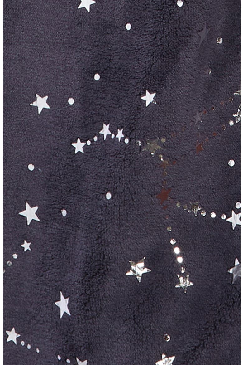 x Smithsonian Hooded Plush Robe, Alternate, color, NAVY CHARCOAL CONSTELLATIONS