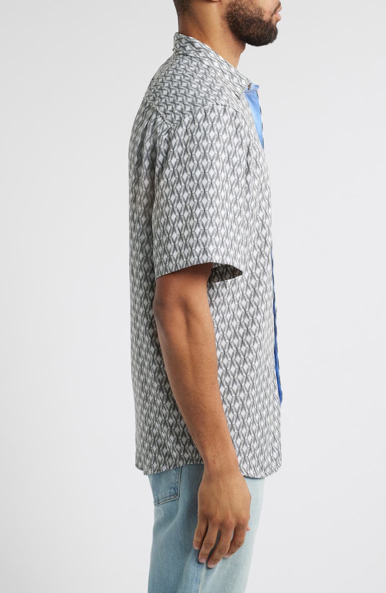 Tommy Bahama Coconut Point Dos Rios Geo Print IslandZone<sup>®</sup> Short Sleeve Button-Up Shirt, Alternate, color, 