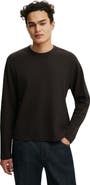 Cotton On Men's Cropped Fit Textured Long Sleeve