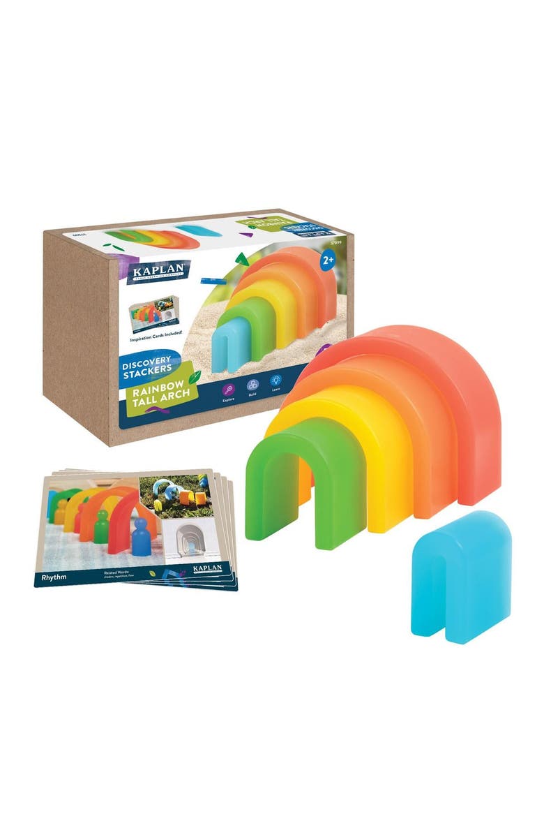Kaplan Early Learning Company Discovery Stackers - Rainbow Tall Arch - 5 Pieces, Main, color, Rainbow