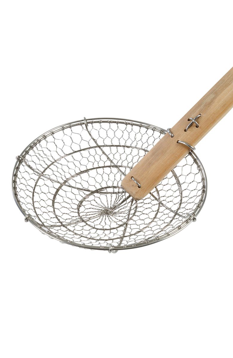 JOYCE CHEN Stainless Steel Spider Strainer, 7-Inch, Alternate, color, Bamboo