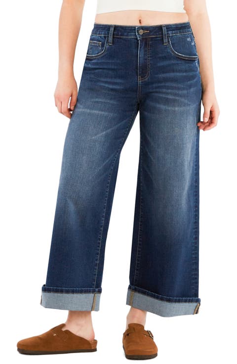 Cuffed High Waist Relaxed Jeans