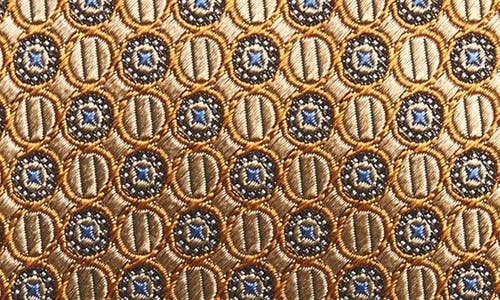 Nordstrom Neat Medallion Silk X-long Tie In Yellow