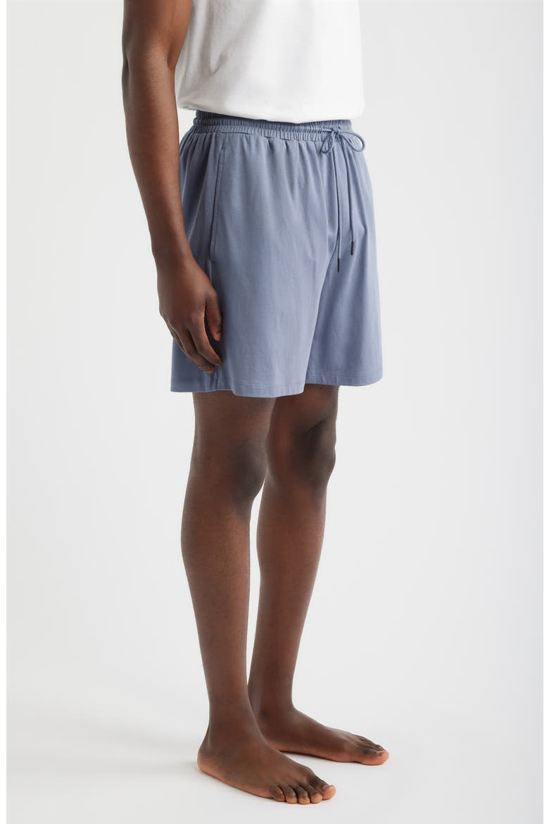 Cotton Blend Pajama Shorts, Alternate, color, GREY FOLKSTONE