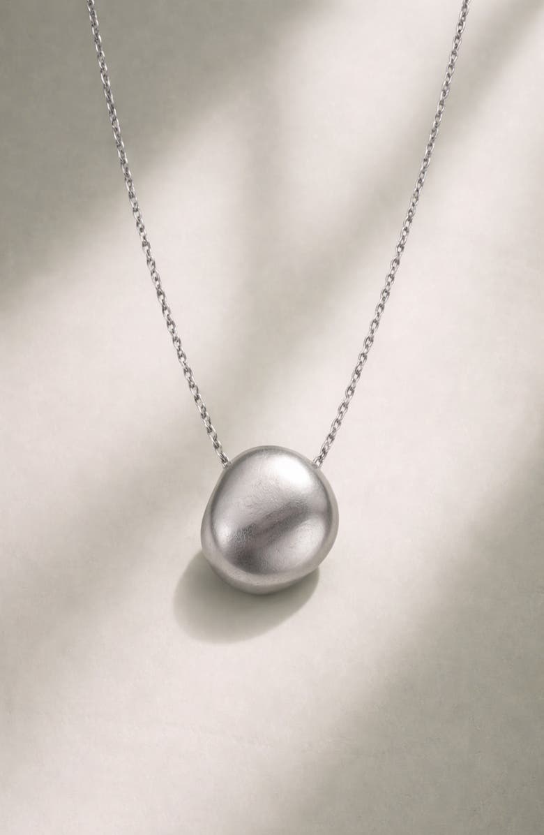 YOJ Luna Dome Necklace in Silver, Alternate, color, Silver