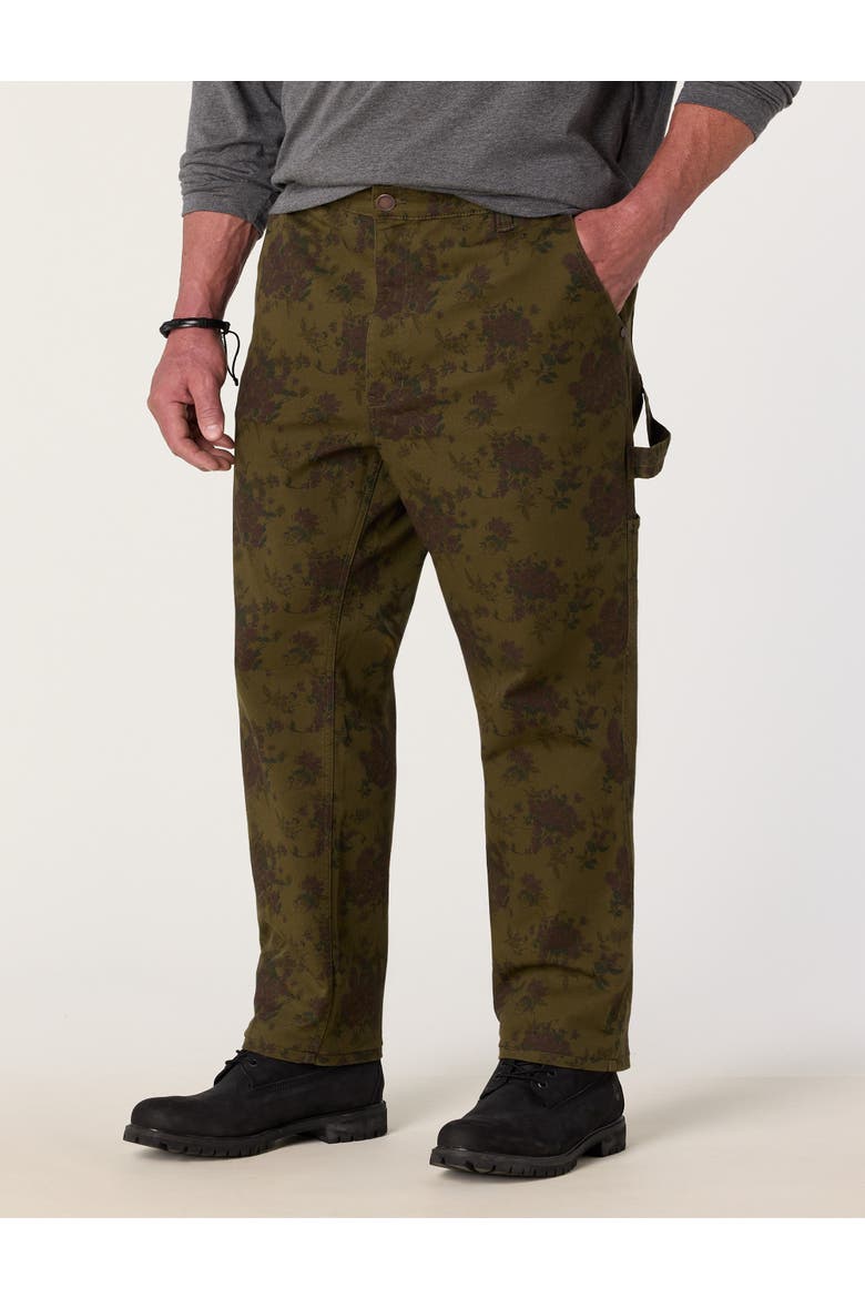 Big & Tall Relaxed Straight Floral Utility Jeans, Main, color, HARVEST FADE