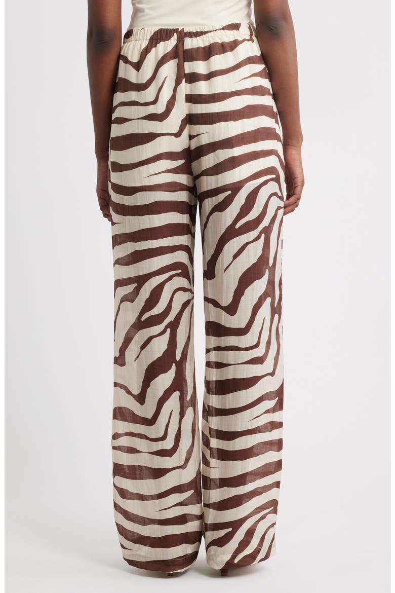Koni Animal Print Wide Leg Pants, Alternate, color, ECRU