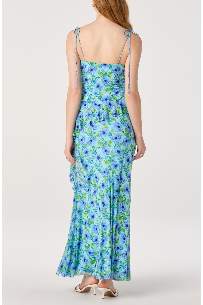 Mejra Floral Print Maxi Skirt, Alternate, color, BLUE FLORAL