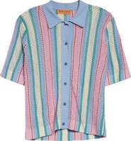 Stine Goya Stripe Open Stitch Button-Up Shirt