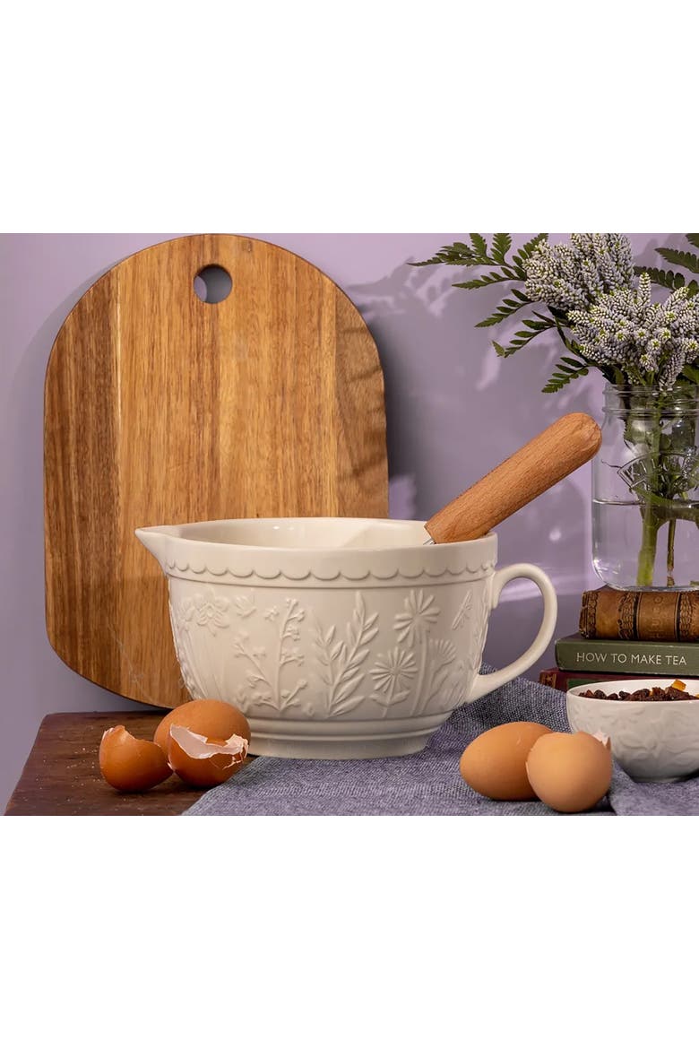 In The Meadow Batter Bowl, 2 Quart, Alternate, color, White