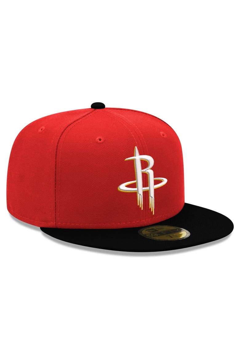 Men's New Era Red/Black Houston Rockets 59FIFTY Fitted Hat, Alternate, color, Red