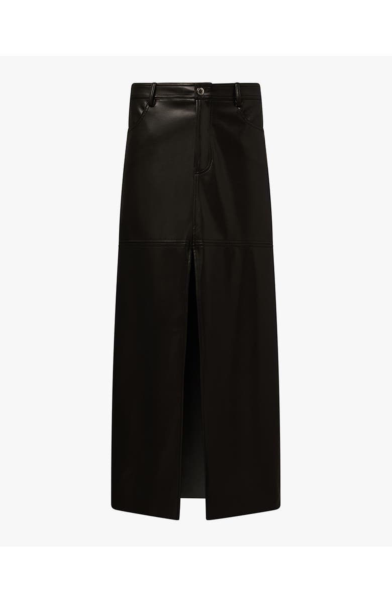 WeWoreWhat Vegan Leather Maxi Skirt, Alternate, color, Black