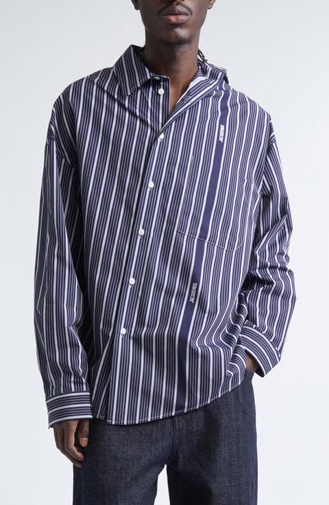 La Chemise Cuadro Asymmetric Button-Up Shirt