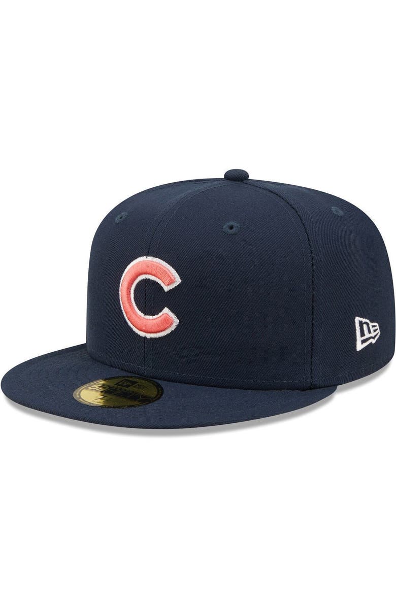 New Era Men's New Era Navy Chicago Cubs Wrigley Field 100th Anniversary Lava Undervisor 59FIFTY Fitted Hat, Main, color,