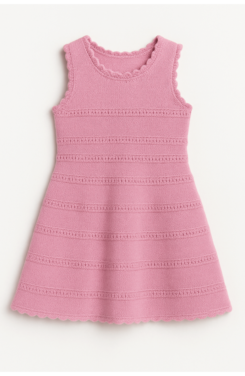 Limeapple Crochet Flare Summer Dress, Main, color, Rose