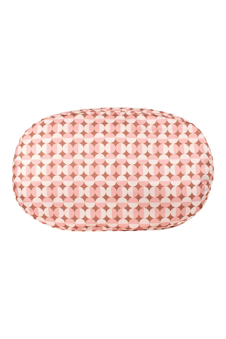 Geo Oval Lounger Pet Bed, Alternate, color, ROSY