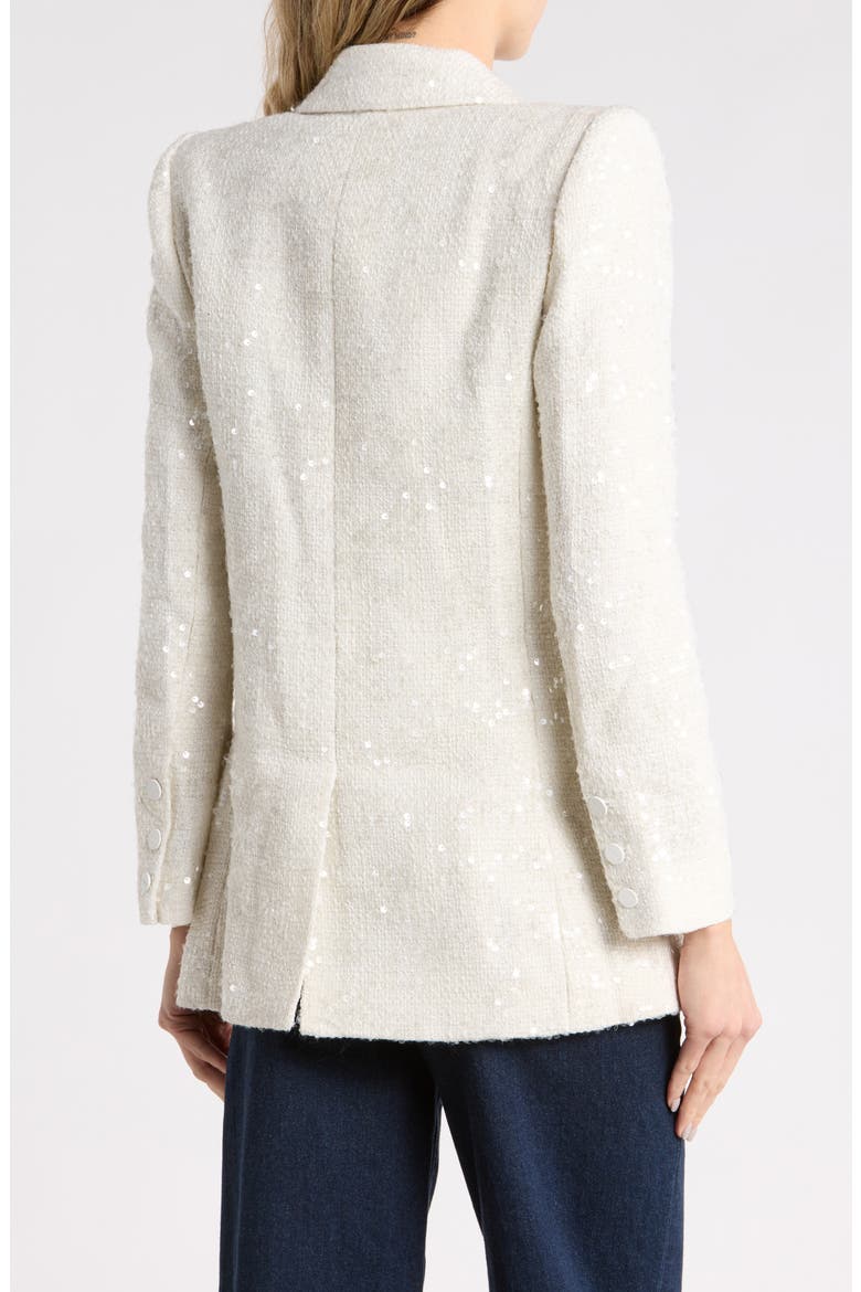 Cambrie Sequin Tweed Oversize Blazer, Alternate, color, WHITE TWEED/ CLEAR SEQUIN