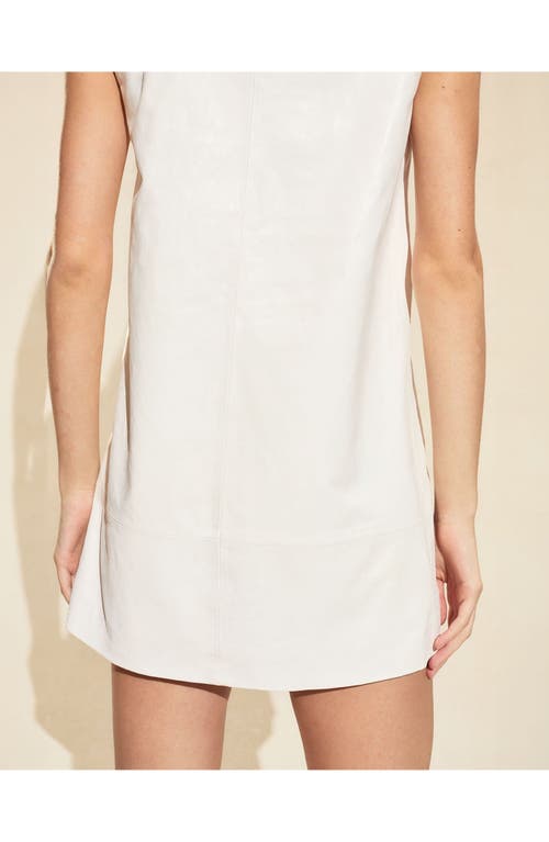 Shop Cynthia Rowley Downtown Leather Dress In Off_white