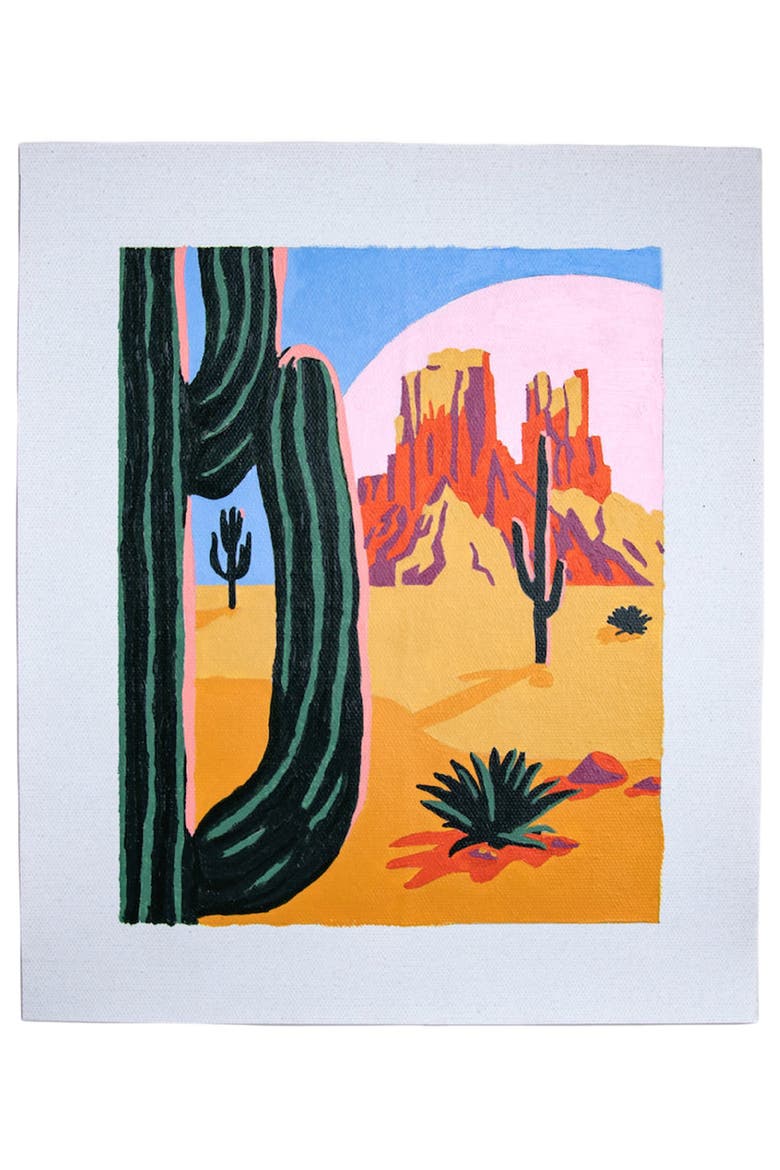 Desert Daydream Paint-by-Numbers Kit, Alternate, color, Orange / Green