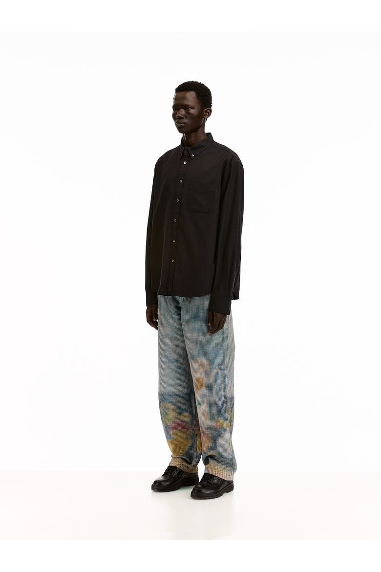 Oxford Button Down Shirt, Alternate, color, Black