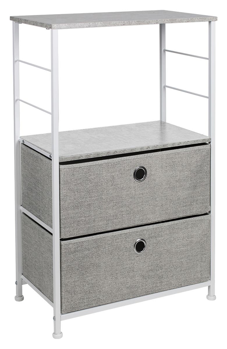 SORBUS 2-Drawer Table Dresser, Alternate, color, Grey