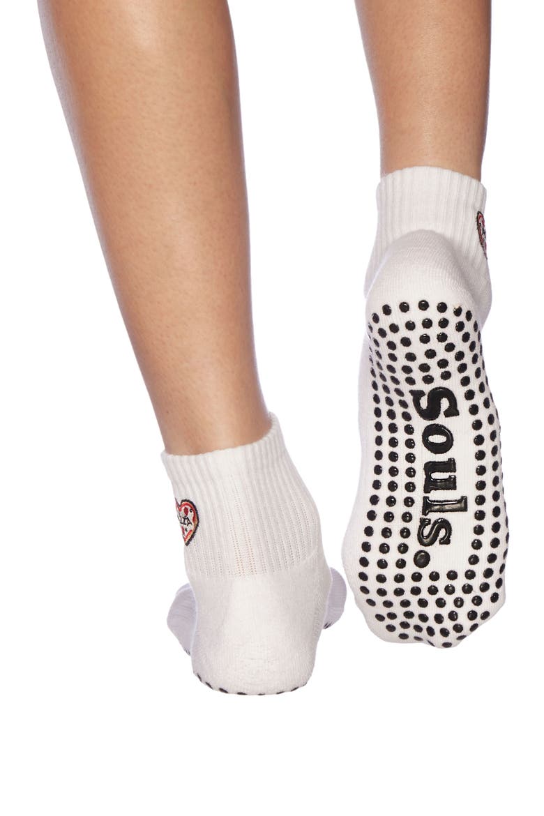 Pizza Ankle Grip Socks, Alternate, color, White