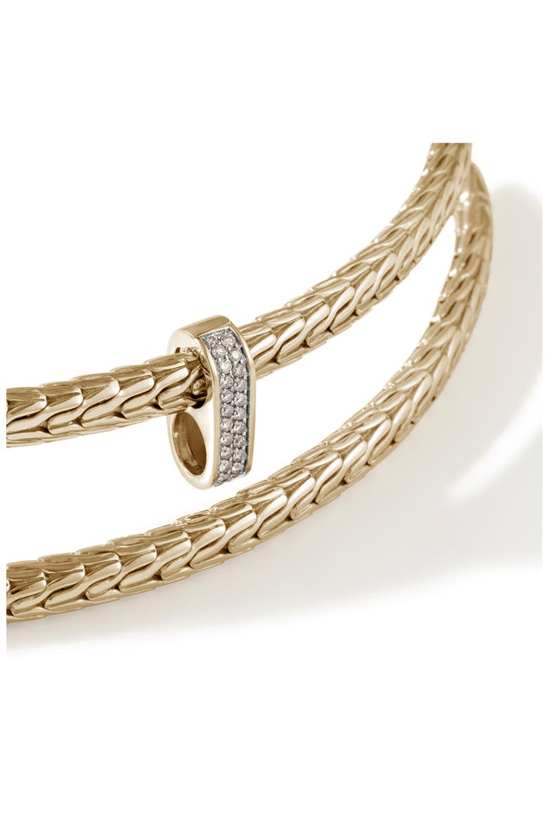 Spear Coil Choker, Diamonds, Alternate, color, 14K YELLOW GOLD
