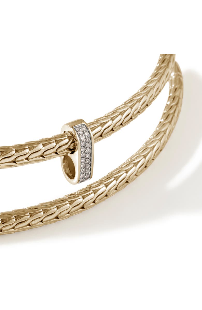 John Hardy Spear Coil Choker, Diamonds, Alternate, color, 14K Yellow Gold