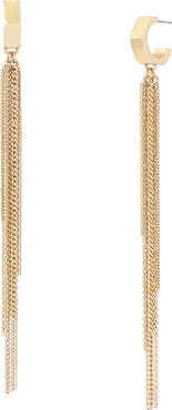 AllSaints Hex Multichain Drop Earrings