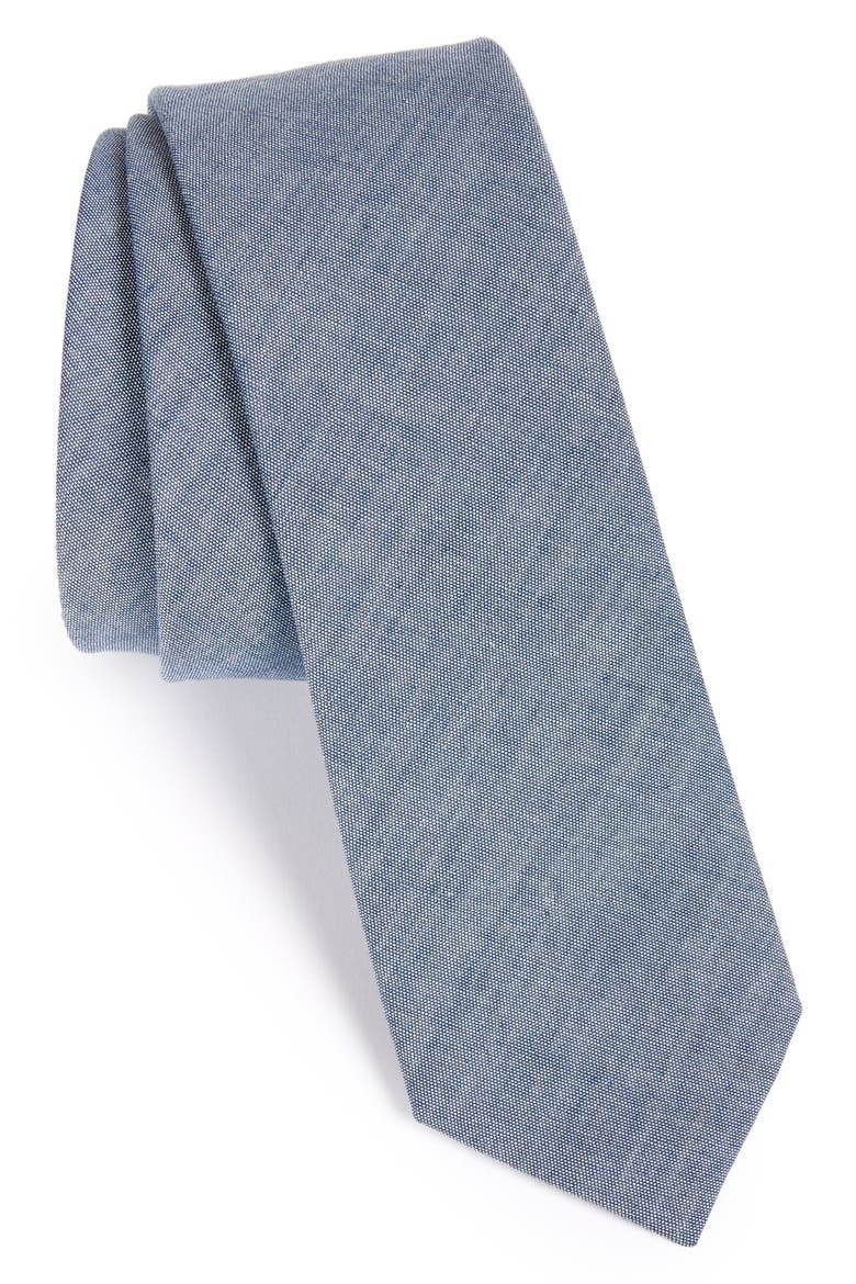 Cotton Tie, Main, color, WARM BLUE
