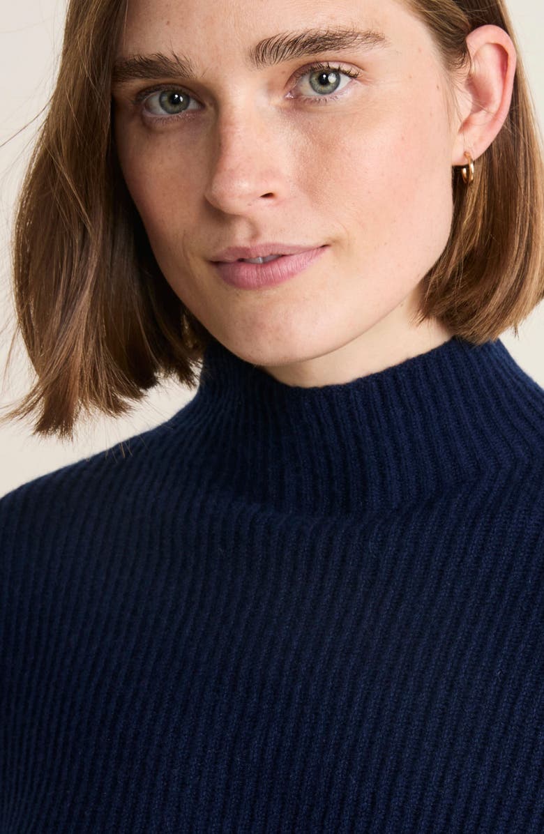 vineyard vines Mock Neck Cashmere Rib Sweater, Alternate, color, 
