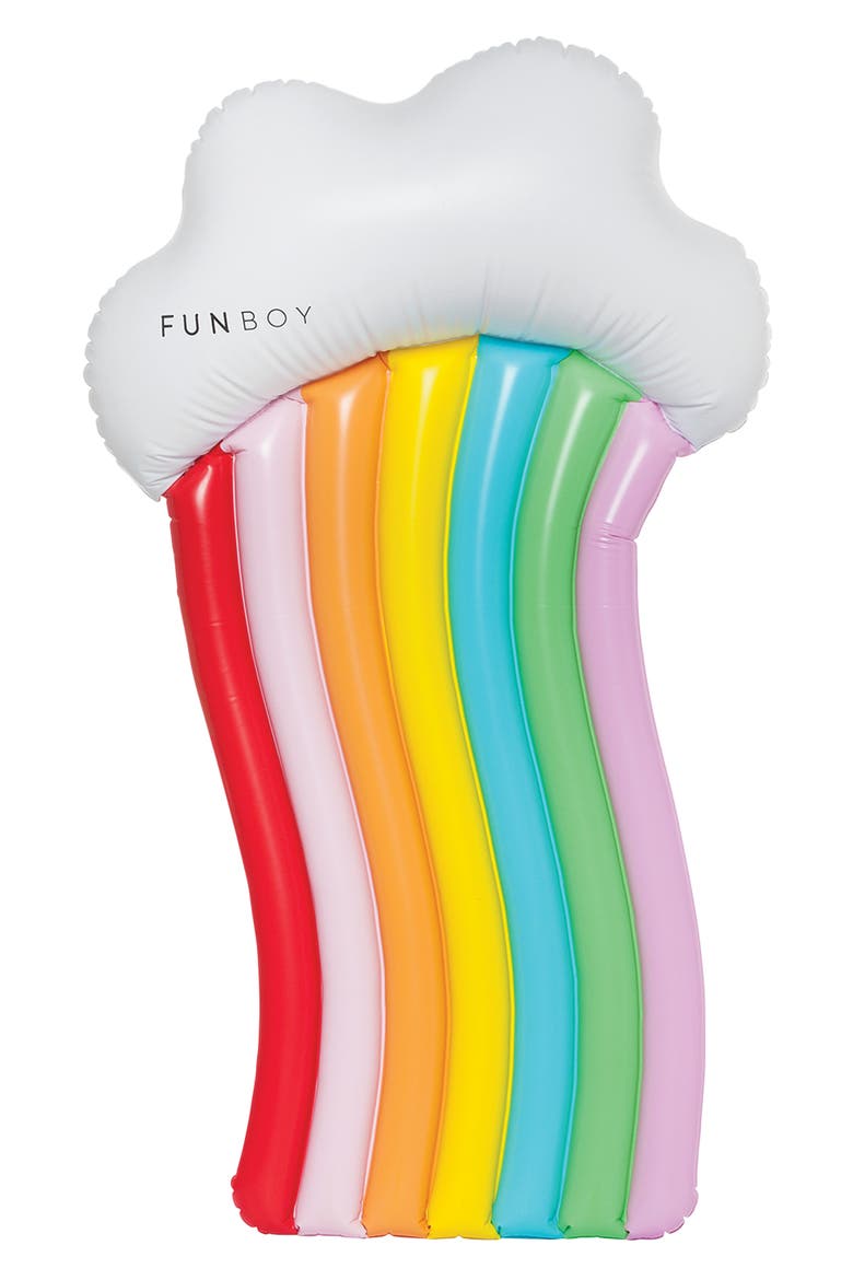 Rainbow Cloud Lounger Pool Float, Alternate, color, MULTI