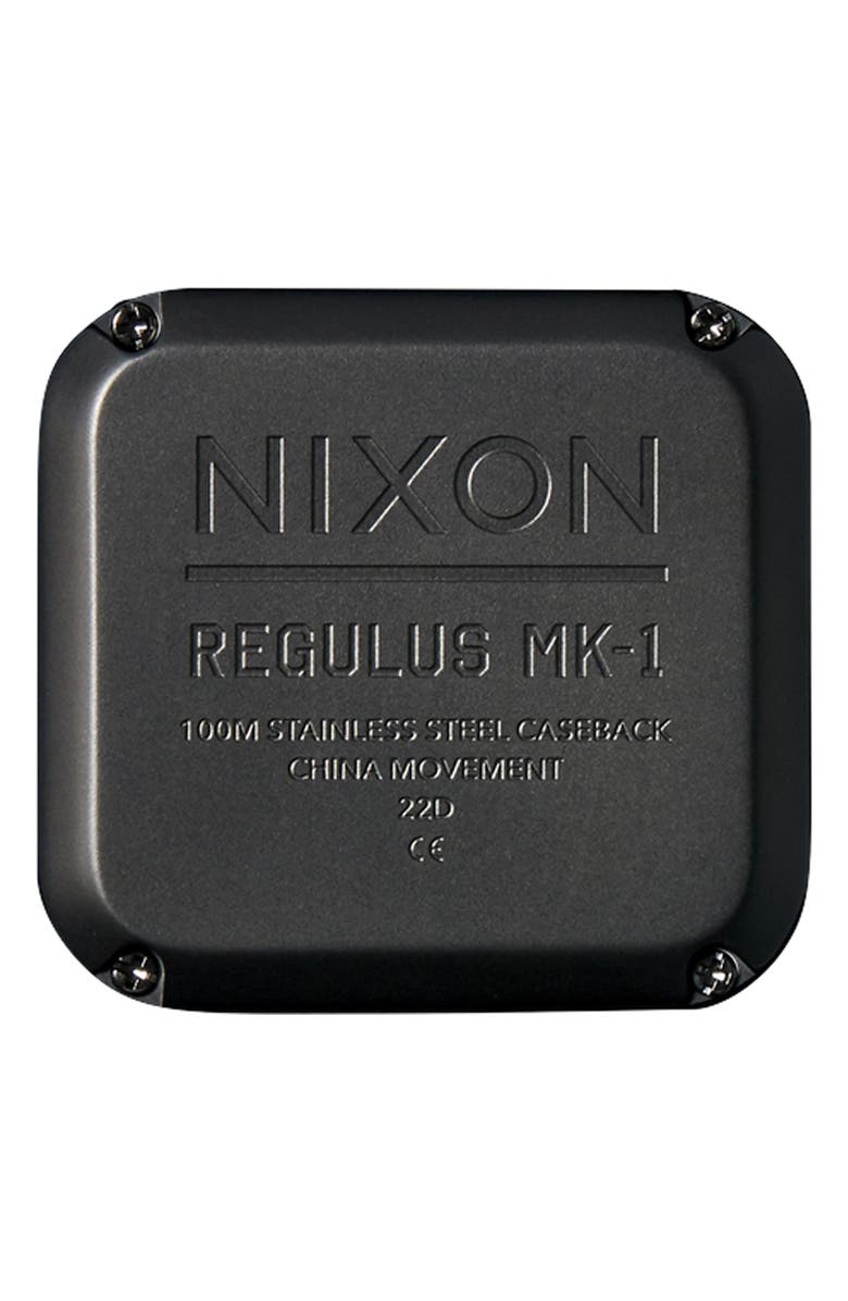 Nixon Regulus MK-1 Digital Rubber Strap Watch, 44.5mm, Alternate, color, All Black