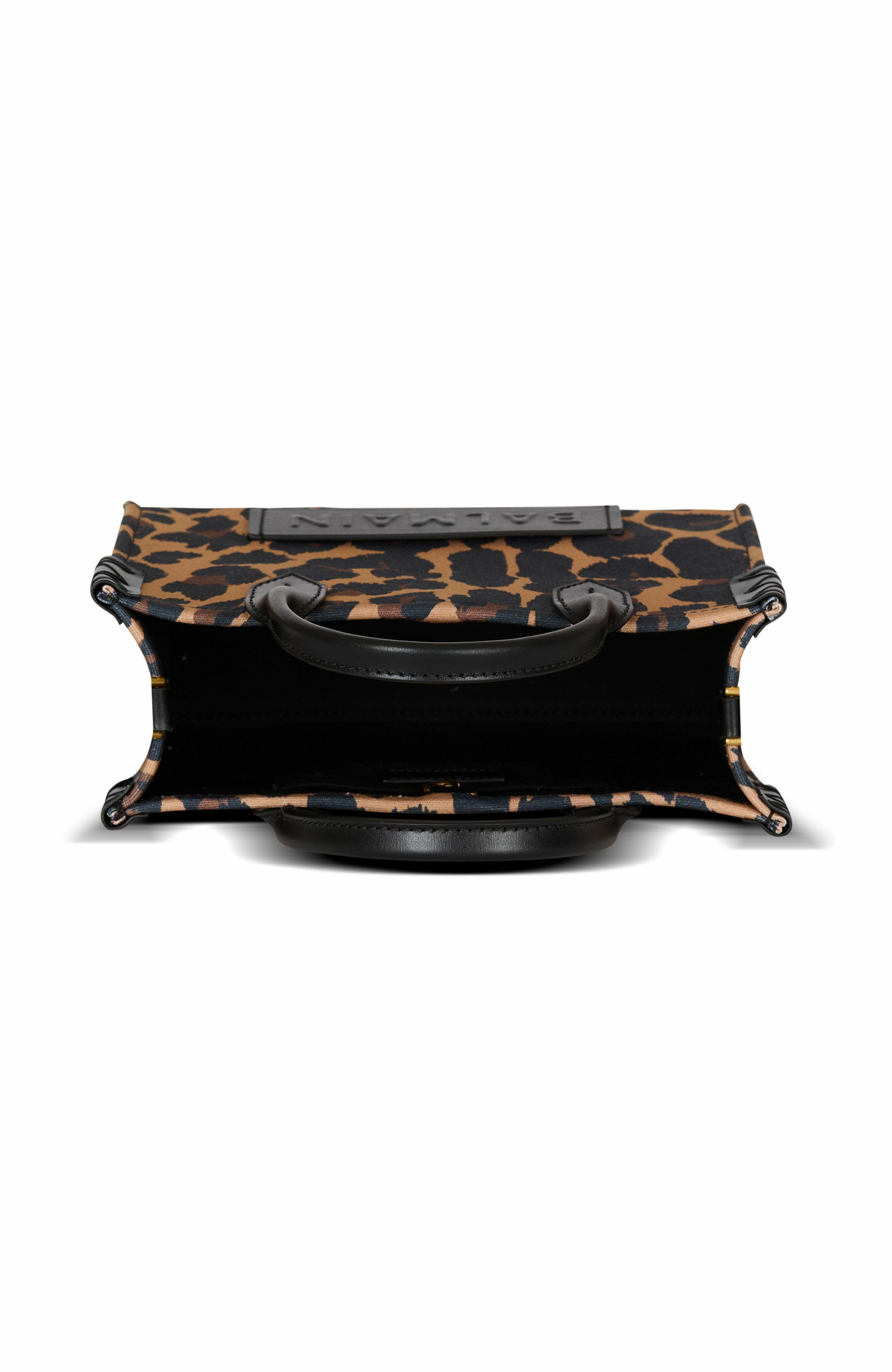 Balmain B-Army Small Leopard Print Canvas Tote Bag (Women) | Nordstrom