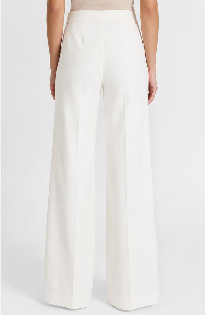 Santorelli Gigi Wide Leg Pant in Cotton Stretch, Alternate, color, Ivory
